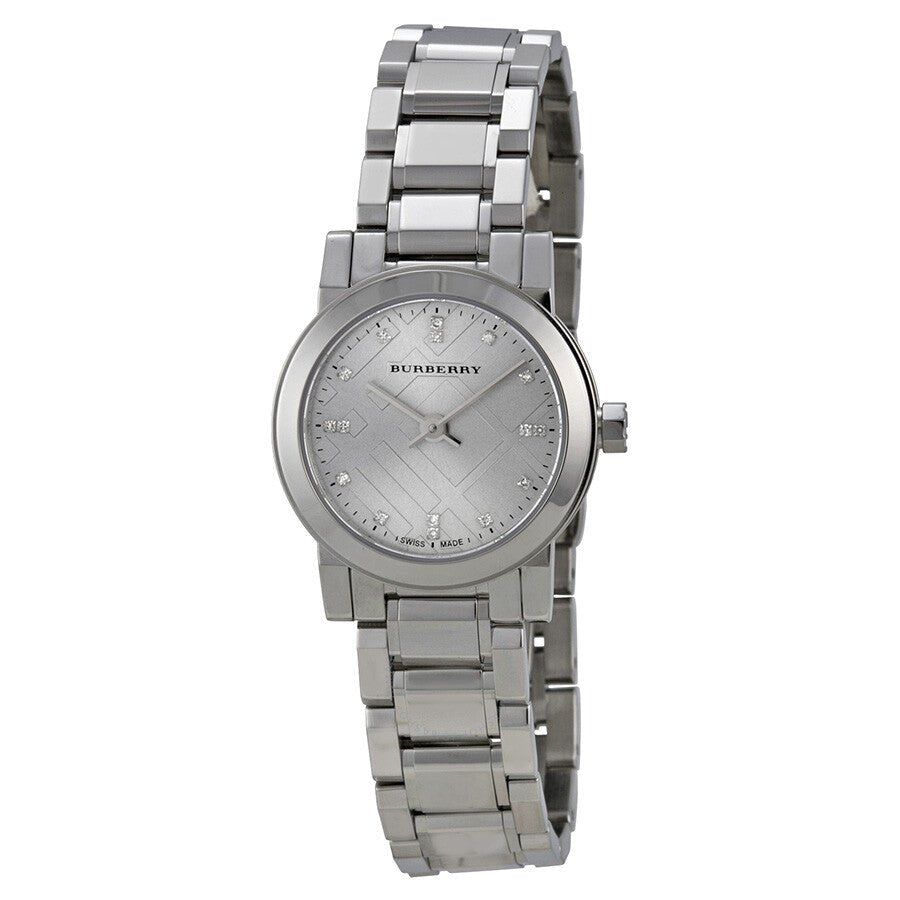 Buy Shop Burberry The City Silver Diamonds Dial Silver Steel Strap Watch for Women - BU9230 USA Online