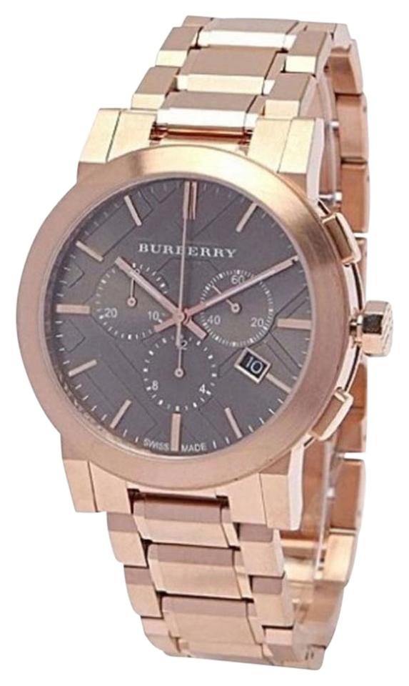 Buy Shop Burberry The City Grey Dial Rose Gold Steel Strap Watch for Men - BU9353 USA Online