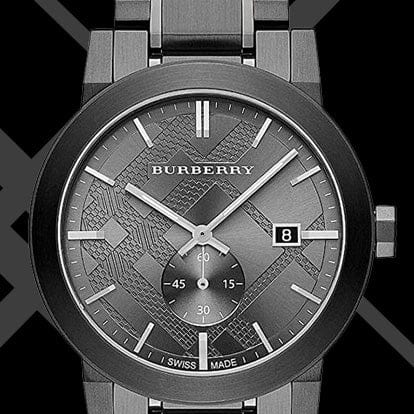 Burberry The City Black Dial Black Steel Strap Watch for Men - BU9902