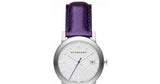 Buy Shop Burberry The City Silver Dial Purple Leather Strap Watch for Women - BU9122 USA Online