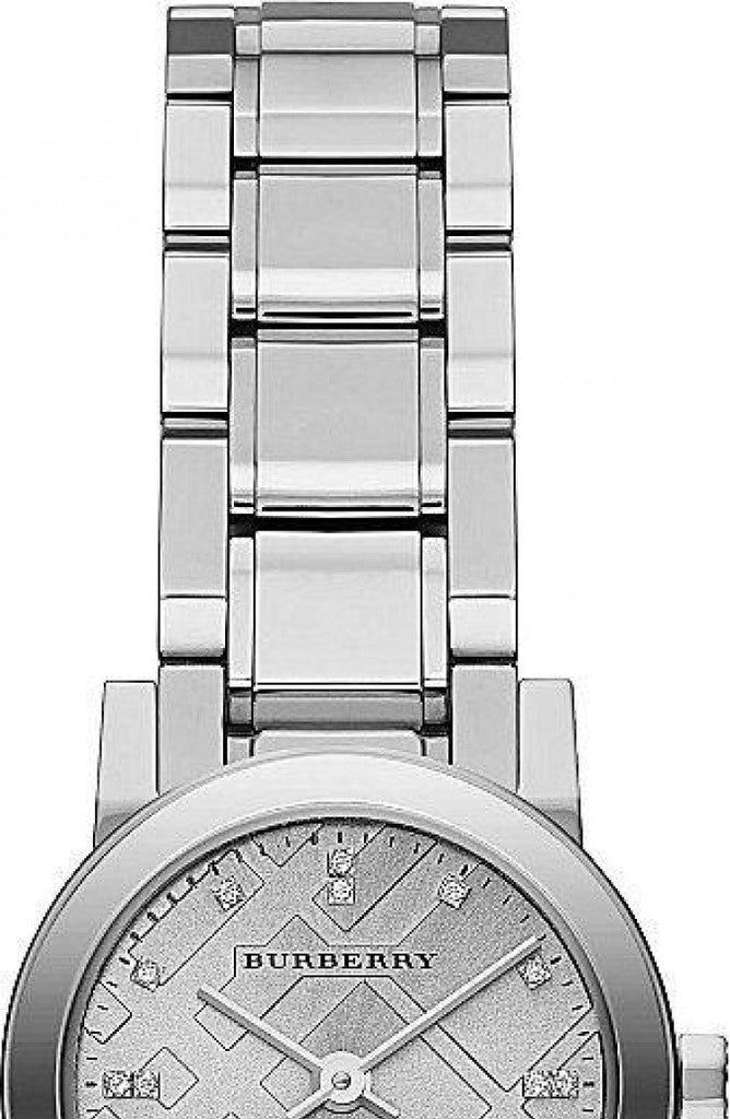 Buy Shop Burberry The City Silver Diamonds Dial Silver Steel Strap Watch for Women - BU9230 USA Online
