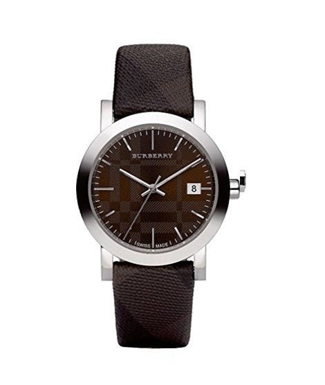 Buy Shop Burberry Smoked Brown Dial Brown Leather Strap Watch for Women - BU1775 USA Online