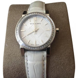 Buy Shop Burberry The City White Diamonds Dial White Leather Strap Watch for Women - BU9221 USA Online