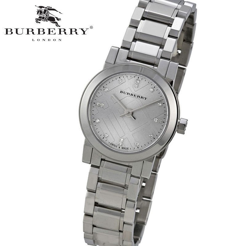 Buy Shop Burberry The City Silver Diamonds Dial Silver Steel Strap Watch for Women - BU9230 USA Online