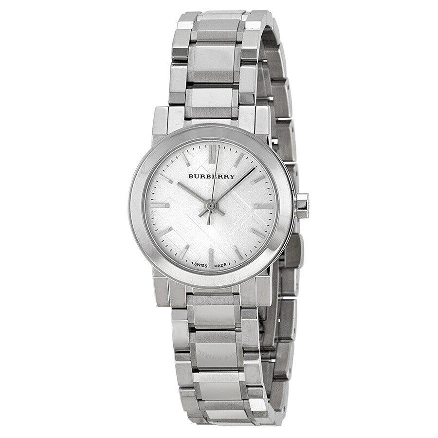 Buy Shop Burberry The City Silver Diamonds Dial Silver Steel Strap Watch for Women - BU9230 USA Online