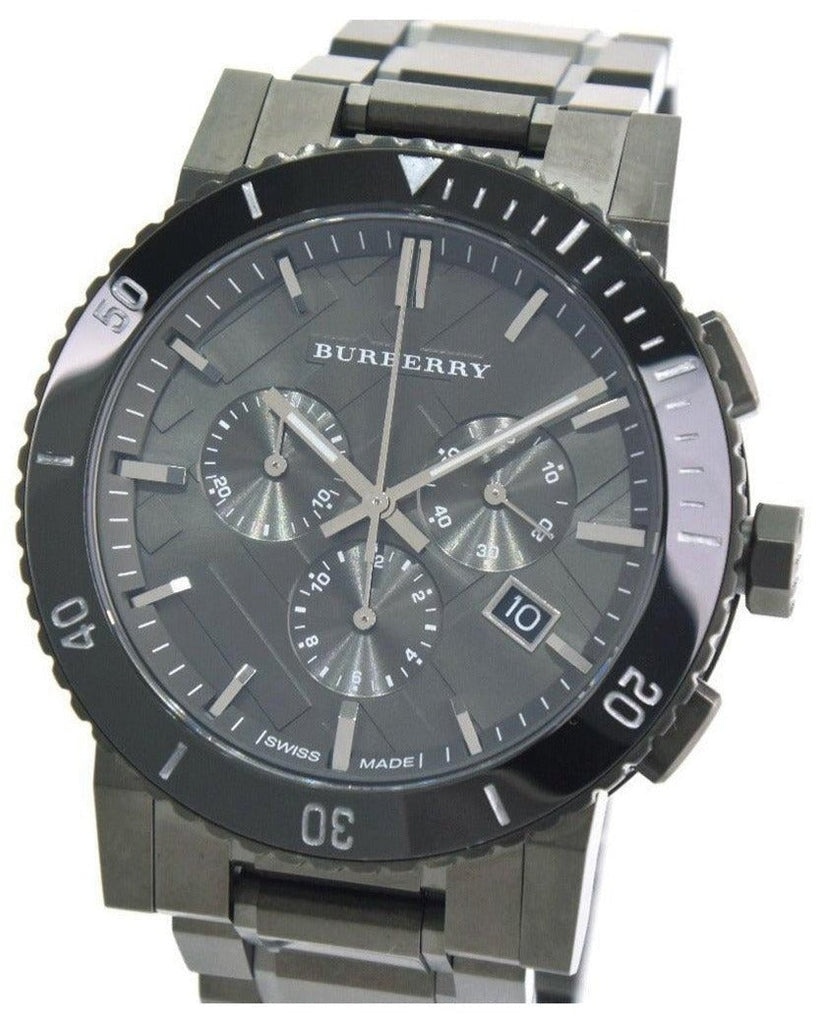 Buy Shop Burberry The City Grey Dial Gunmetal Grey Steel Strap Watch for Men - BU9381 USA Online