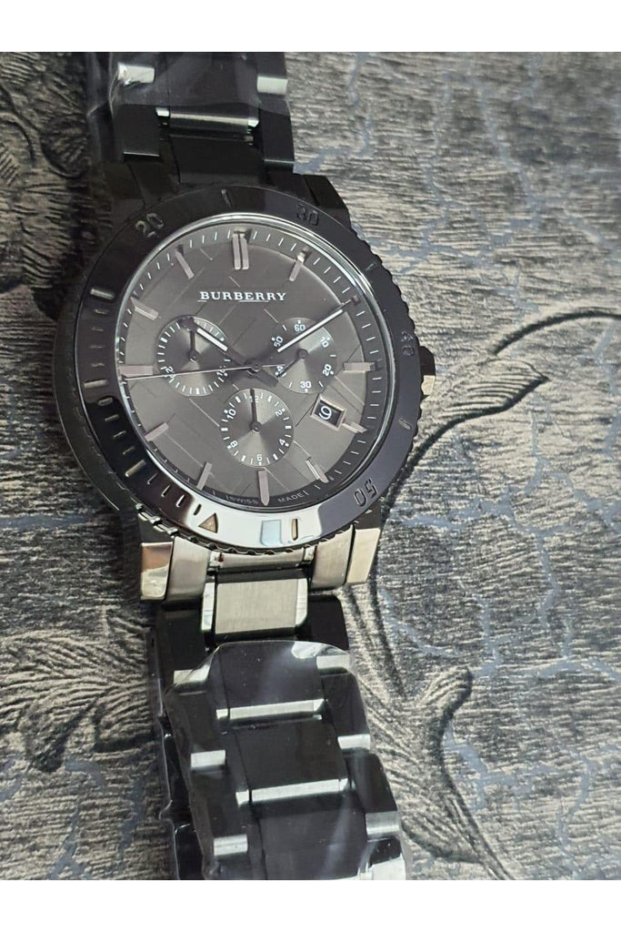 Buy Shop Burberry The City Grey Dial Gunmetal Grey Steel Strap Watch for Men - BU9381 USA Online