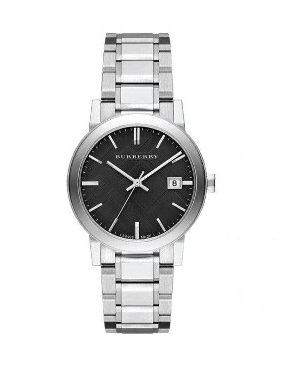 Buy Shop Burberry The City Black Dial Silver Steel Strap Watch for Women - BU9101 USA Online