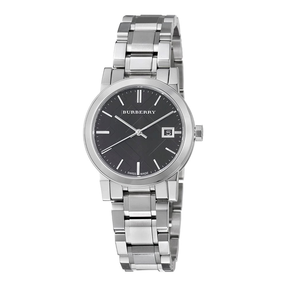 Buy Shop Burberry The City Black Dial Silver Steel Strap Watch for Women - BU9101 USA Online