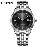 Buy Shop Citizen Eco Drive Black Dial Silver Steel Strap Watch For Men - BM7250-56E USA Online