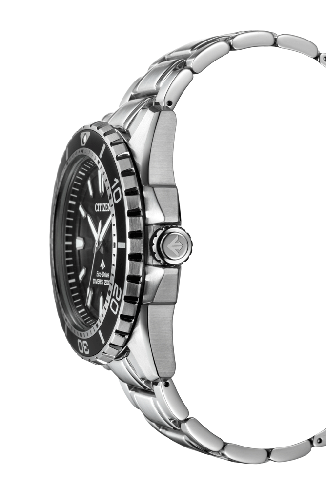 Buy Shop Citizen Promaster Diver Chronograph Black Dial Silver Steel Strap Watch For Men - BN0190-82E USA Online