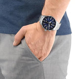 Buy Shop Citizen Eco Drive Chronograph Blue Dial Silver Stainless Steel Watch For Men - CA0690-88L USA Online