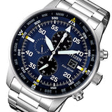 Buy Shop Citizen Eco Drive Chronograph Blue Dial Silver Stainless Steel Watch For Men - CA0690-88L USA Online
