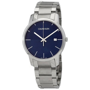 Buy Shop Calvin Klein City Blue Dial Silver Steel Strap Watch for Men - K2G2G14Q USA Online