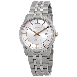 Buy Shop Calvin Klein Infinity Silver Dial Silver Steel Strap Watch for Men - K5S34B46 USA Online