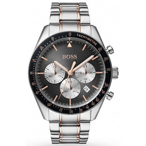 Buy Shop Hugo Boss Trophy Chronograph Grey Dial Silver Steel Strap Watch for Men - 1513634 USA Online