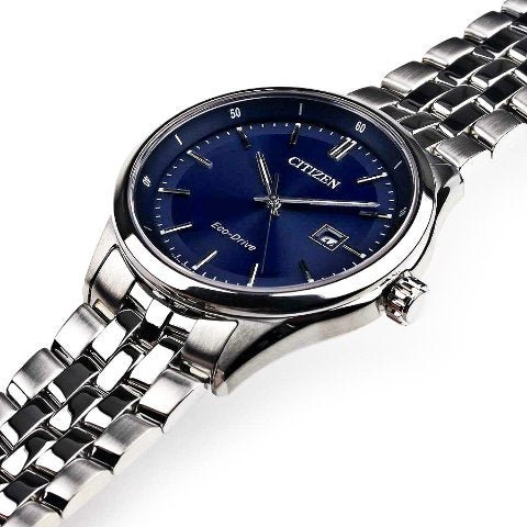 Buy Shop Citizen Eco Drive Blue Dial Silver Steel Strap Watch For Men - BM7250-56L USA Online