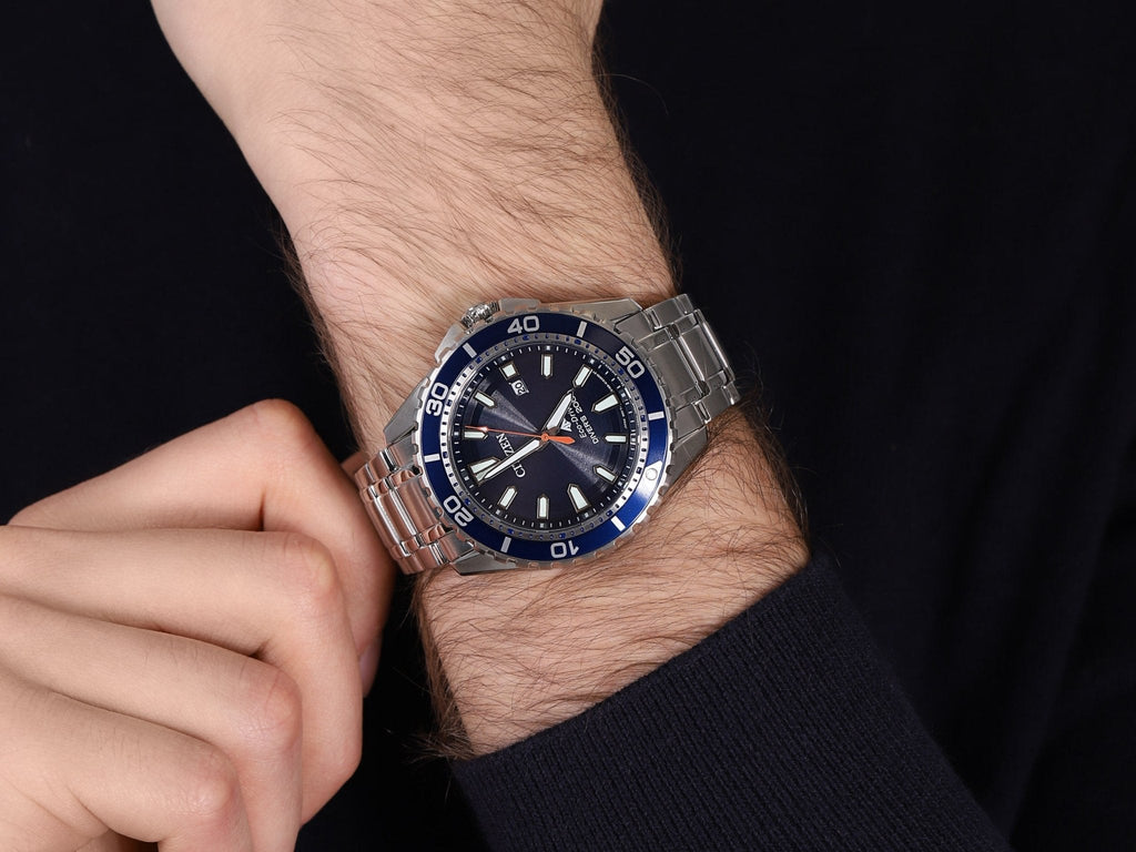 Buy Shop Citizen Promaster Marine Blue Dial Silver Steel Strap Watch For Men - BN0191-80L USA Online