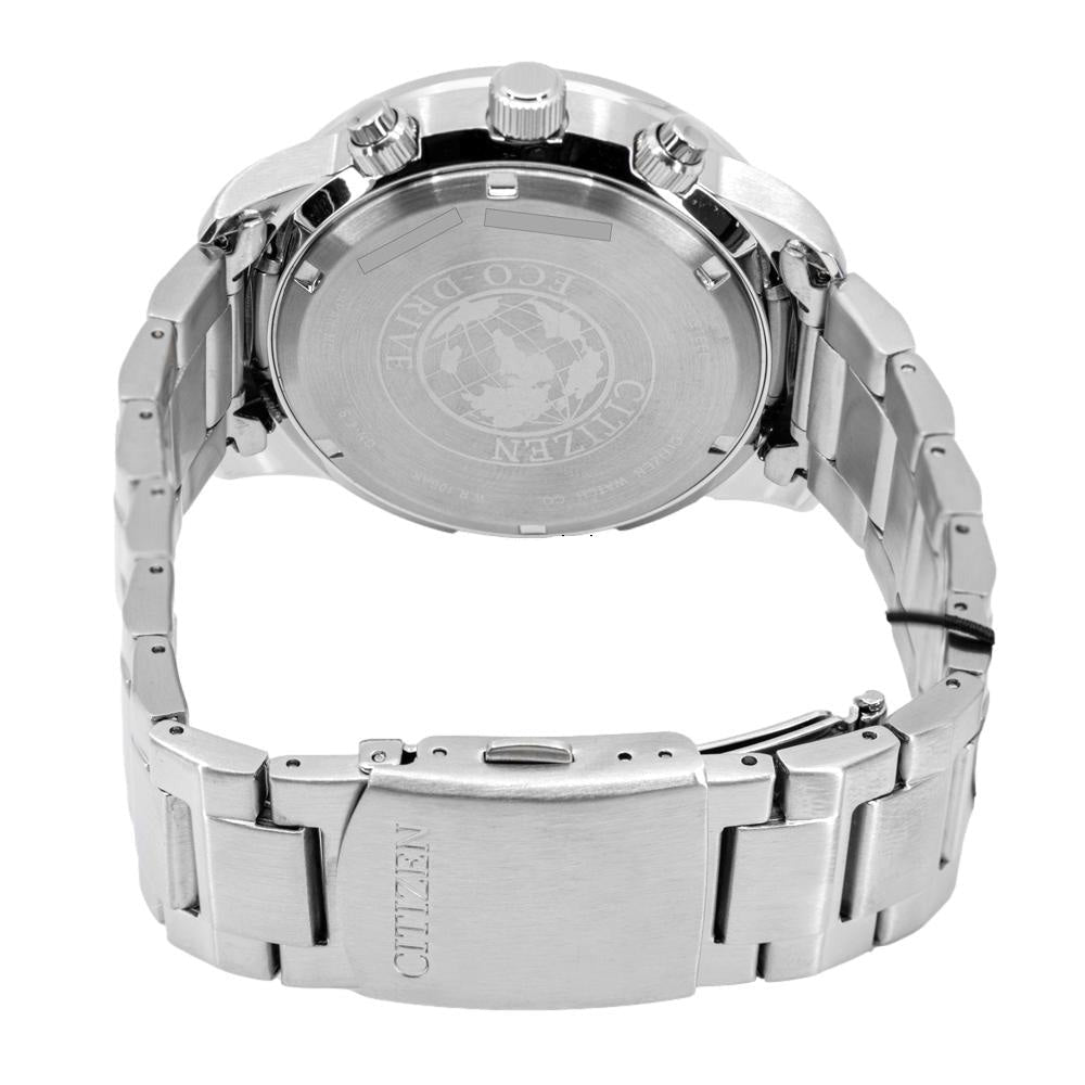 Buy Shop Citizen Eco Drive Chronograph Black Dial Silver Steel Strap Watch For Men - CA0690-88E USA Online