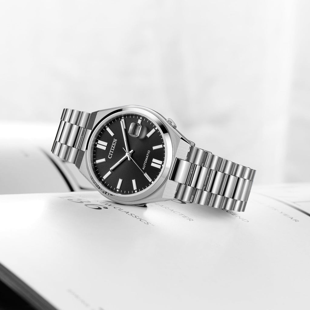 Buy Shop Citizen Tsuyosa Automatic Black Dial Silver Steel Strap Watch For Men - NJ0150-56E USA Online