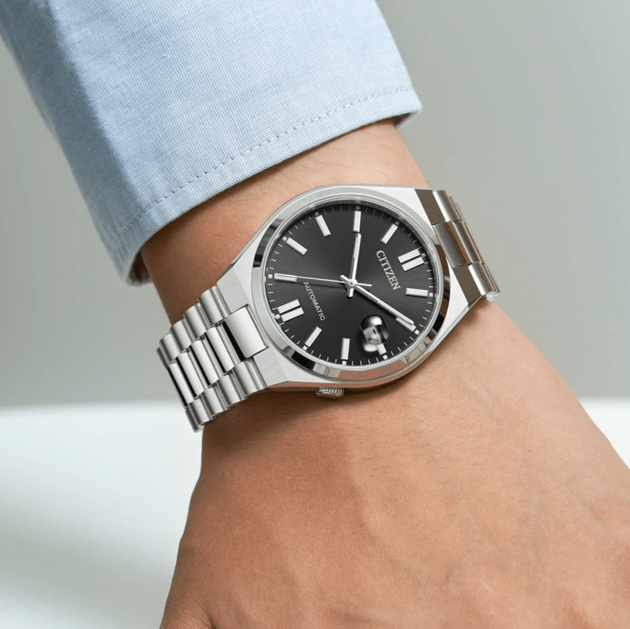 Buy Shop Citizen Tsuyosa Automatic Black Dial Silver Steel Strap Watch For Men - NJ0150-56E USA Online