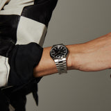 Buy Shop Citizen Tsuyosa Automatic Black Dial Silver Steel Strap Watch For Men - NJ0150-56E USA Online