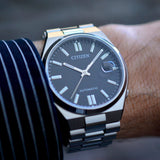 Buy Shop Citizen Tsuyosa Automatic Black Dial Silver Steel Strap Watch For Men - NJ0150-81E USA Online