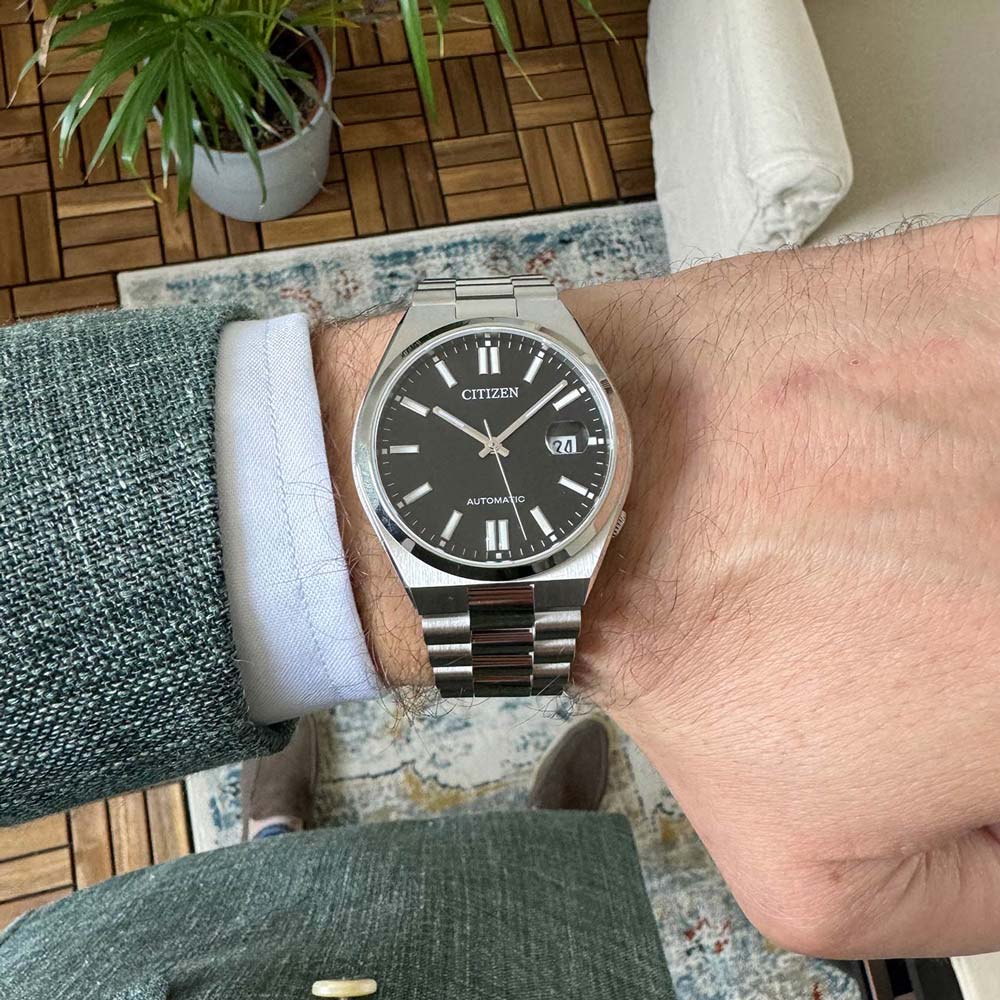 Buy Shop Citizen Tsuyosa Automatic Black Dial Silver Steel Strap Watch For Men - NJ0150-81E USA Online