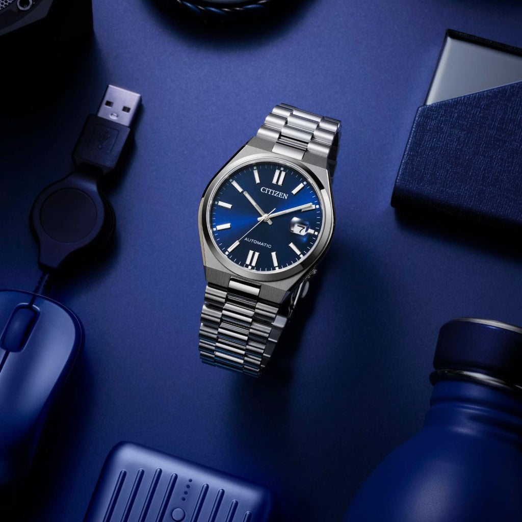 Buy Shop Citizen Tsuyosa Automatic Blue Dial Silver Steel Strap Watch For Men - NJ0150-81L USA Online