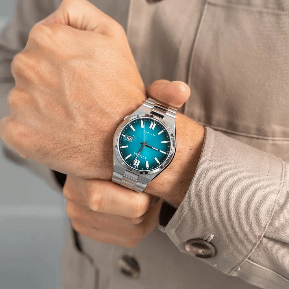 Buy Shop Citizen Tsuyosa Automatic Blue Dial Silver Steel Strap Watch For Men - NJ0151-88X USA Online