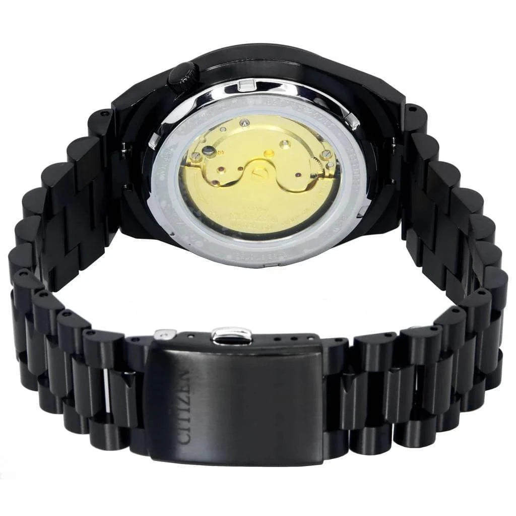 Buy Shop Citizen Tsuyosa Automatic Camouflage Black Dial Black Steel Strap Watch For Men - NJ0155-87E USA Online