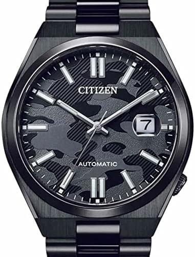 Buy Shop Citizen Tsuyosa Automatic Camouflage Black Dial Black Steel Strap Watch For Men - NJ0155-87E USA Online