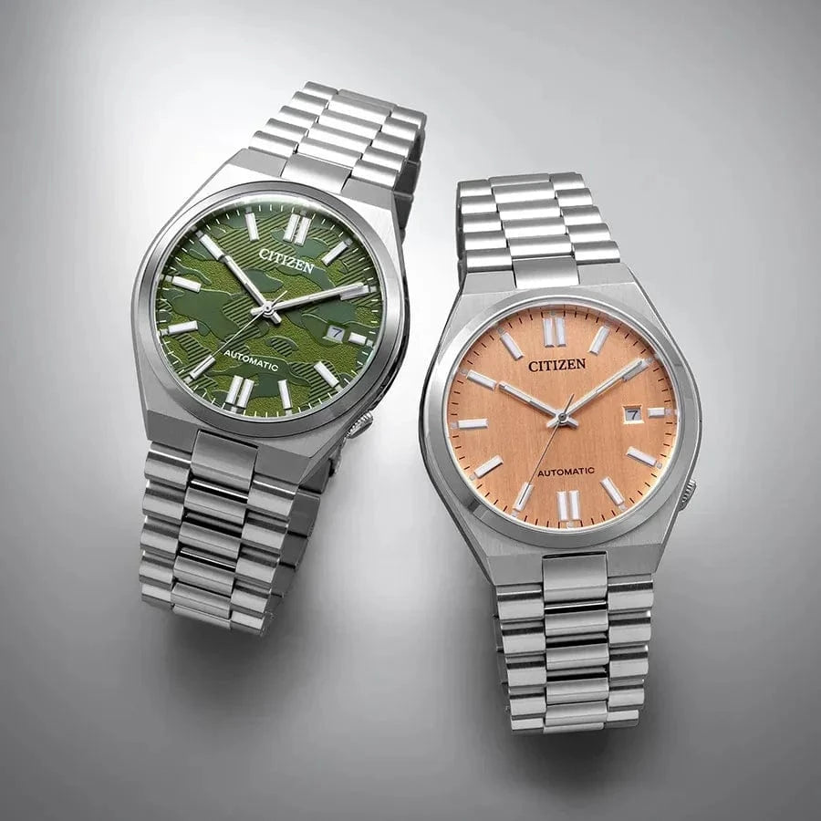 Buy Shop Citizen Tsuyosa Automatic Camouflage Green Dial Silver Steel Strap Watch For Men - NJ0159-86X USA Online