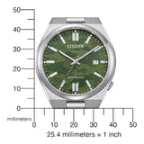 Buy Shop Citizen Tsuyosa Automatic Camouflage Green Dial Silver Steel Strap Watch For Men - NJ0159-86X USA Online