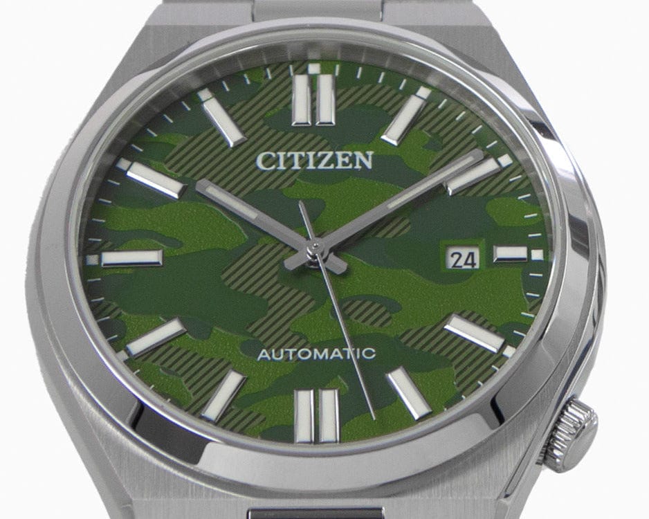 Buy Shop Citizen Tsuyosa Automatic Camouflage Green Dial Silver Steel Strap Watch For Men - NJ0159-86X USA Online