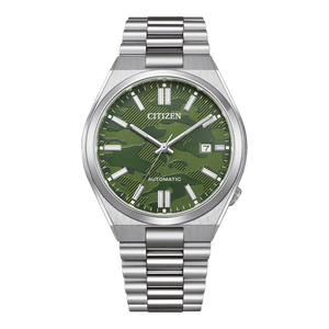 Buy Shop Citizen Tsuyosa Automatic Camouflage Green Dial Silver Steel Strap Watch For Men - NJ0159-86X USA Online