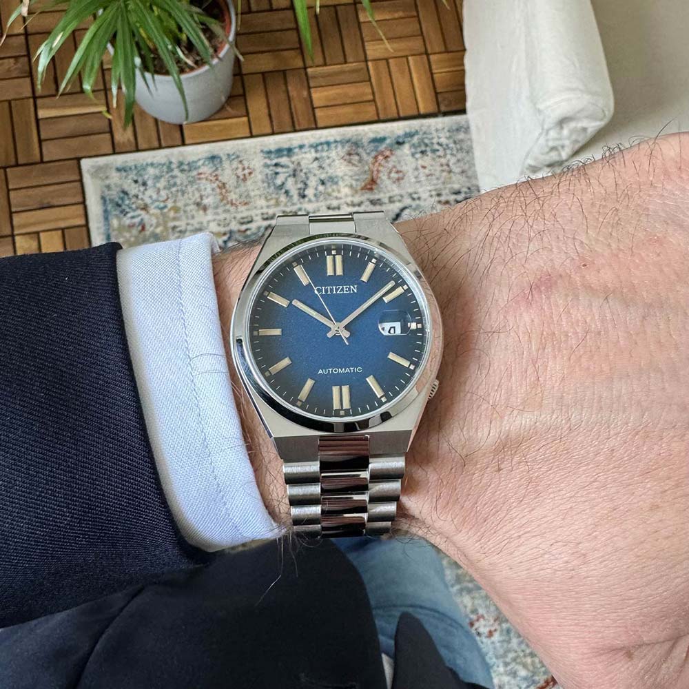 Buy Shop Citizen Tsuyosa Automatic Dark Blue Dial Silver Steel Strap Watch For Men - NJ0151-88L USA Online