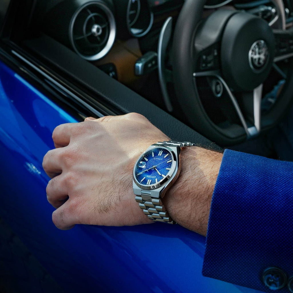 Buy Shop Citizen Tsuyosa Automatic Dark Blue Dial Silver Steel Strap Watch For Men - NJ0151-88L USA Online