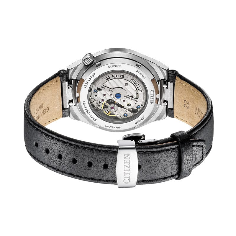 Buy Shop Citizen Tsuyosa Automatic Grey Dial Black Leather Strap Watch for Men - NK5010-01H USA Online