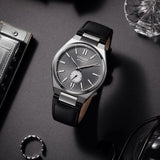 Buy Shop Citizen Tsuyosa Automatic Grey Dial Black Leather Strap Watch for Men - NK5010-01H USA Online