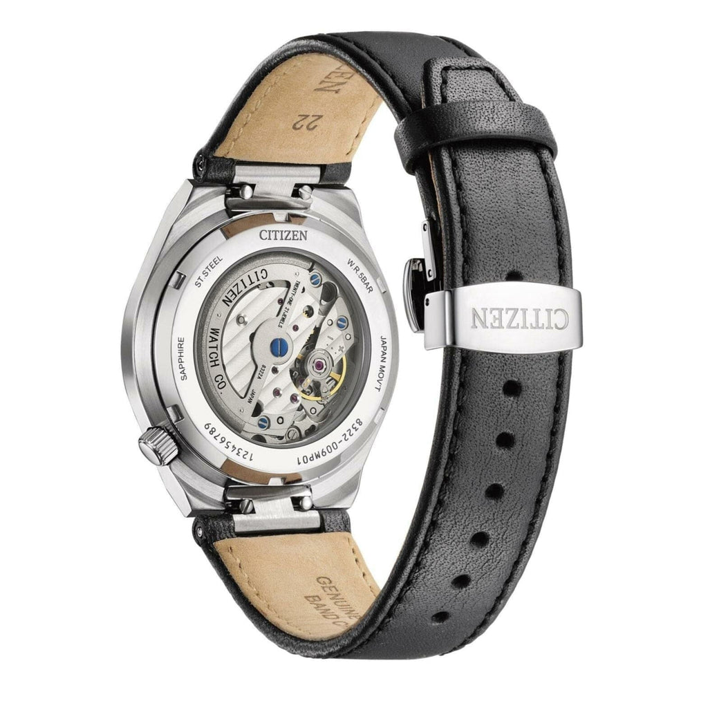 Buy Shop Citizen Tsuyosa Automatic Grey Dial Black Leather Strap Watch for Men - NK5010-01H USA Online