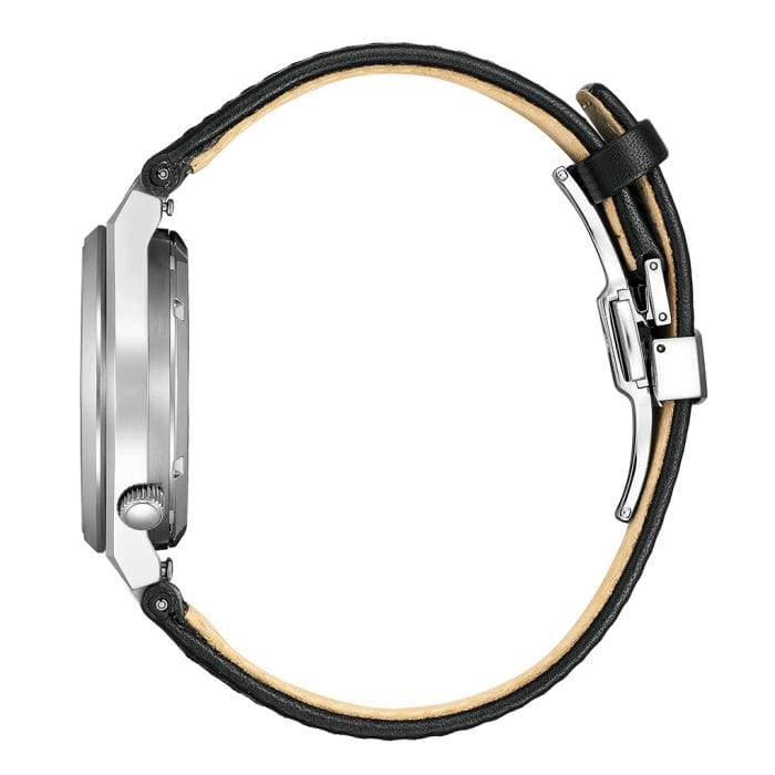 Buy Shop Citizen Tsuyosa Automatic Grey Dial Black Leather Strap Watch for Men - NK5010-01H USA Online