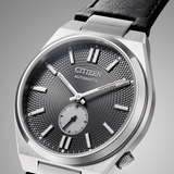 Buy Shop Citizen Tsuyosa Automatic Grey Dial Black Leather Strap Watch for Men - NK5010-01H USA Online