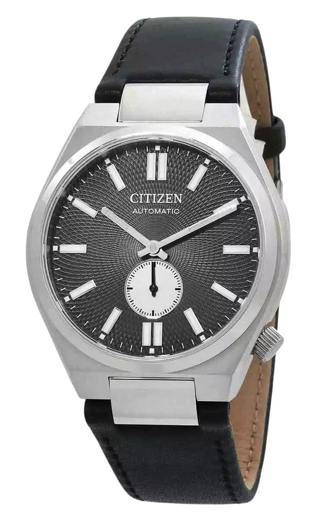 Buy Shop Citizen Tsuyosa Automatic Grey Dial Black Leather Strap Watch for Men - NK5010-01H USA Online