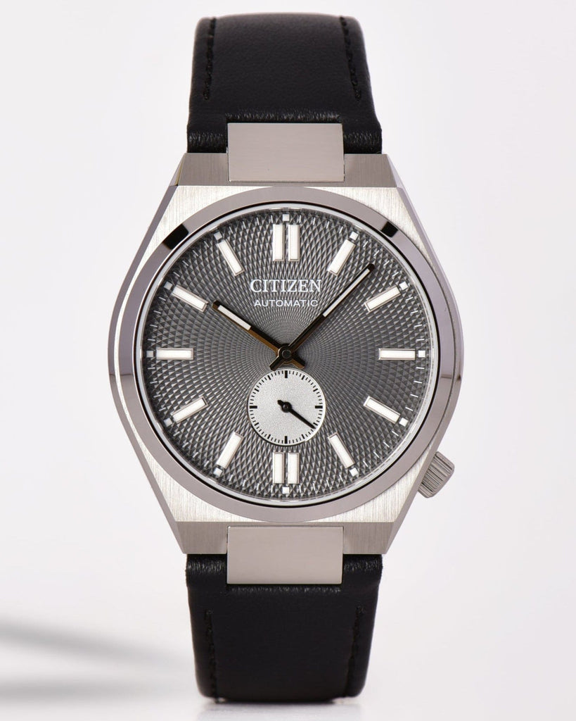 Buy Shop Citizen Tsuyosa Automatic Grey Dial Black Leather Strap Watch for Men - NK5010-01H USA Online