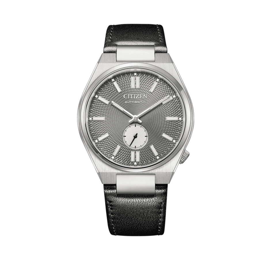 Buy Shop Citizen Tsuyosa Automatic Grey Dial Black Leather Strap Watch for Men - NK5010-01H USA Online