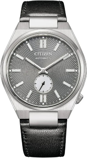 Buy Shop Citizen Tsuyosa Automatic Grey Dial Black Leather Strap Watch for Men - NK5010-01H USA Online