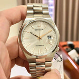 Buy Shop Citizen Tsuyosa Automatic Oatmeal White Dial Silver Steel Strap Watch For Men - NJ0151-88W USA Online