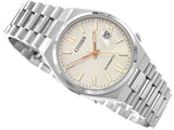 Buy Shop Citizen Tsuyosa Automatic Oatmeal White Dial Silver Steel Strap Watch For Men - NJ0151-88W USA Online