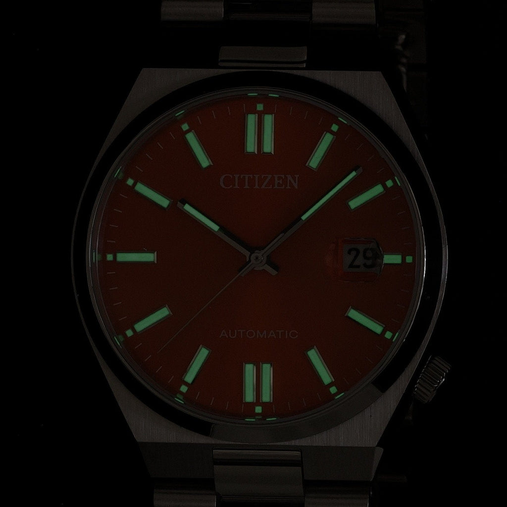 Buy Shop Citizen Tsuyosa Automatic Orange Dial Silver Steel Strap Watch For Men - NJ0151-88Z USA Online